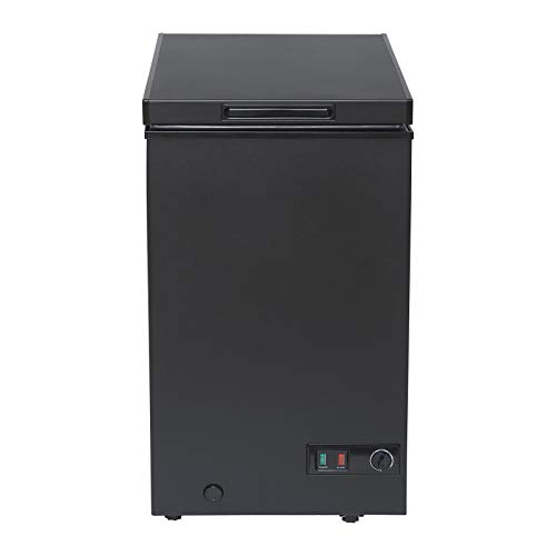 SIA CHF100BL Black Chest Freezer with Removable Wire Basket, 80L Freestanding Freezer, 48cm Wide, Adjustable Temperature Control, E Rated, 2 Years Parts And Labour Guarantee - Image 4