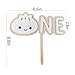 Little Dumpling Wood Cake Topper,Dumpling Theme First Birthday Party Decorations,Dumpling Baby Shower Theme,Boy Baby/Girl Baby 1st Bithday Party (Dumpling Wood Topper)