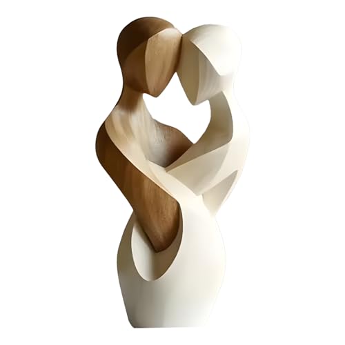 Genérico Estatua de Pareja de Madera | Ornamento Artesanal para Mesa Decorativa - Figura Decorativa para Hogar Estudio Salón Habitación Infantil Estanterías