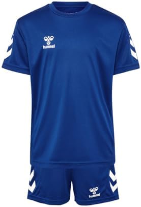 hummel Logo Set Trainingsanzug Kinder - Trikot - Sportanzug für Jungen und Mädchen - Training & Fußball Set mit Shorts und T-Shirt - aus 100% Polyester