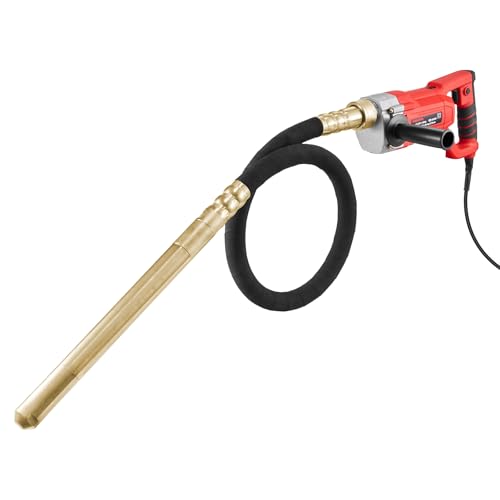 VEVOR Hand-Betonrüttler, 800 W elektrischer Rüttler 4000 U/min, elektrisches Betonrüttlerwerkzeug mit 1,5 m Schaftstange, tragbarer Bleistift-Zementrüttler zum Entfernen von Luftblasen und Mischen