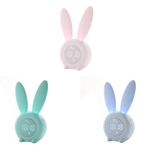 Fablcrew Luce Notturna di Controllo vocale Luce Notturna Sveglia Sveglia del Coniglio Dimensioni: 175 * 94 * 72,55 mm - Image 4