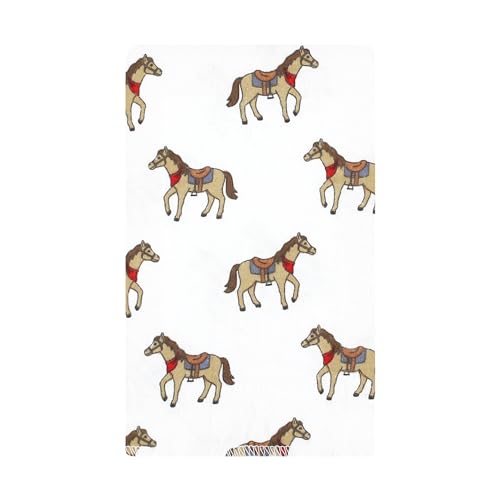 Image of Hudson Baby Unisex Baby Cotton Poly Flannel Burp Cloths, Cowboy 10-Pack, One Size