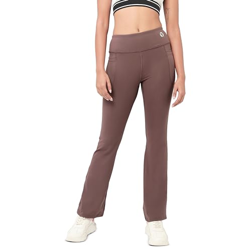 Image of TECHNOSPORT Women's Flare Fit High Rise Flared Fit Active Tights - (WPW116-123-P) Pack of 1