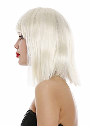 WIG ME UP - VK-10-498 Longbob Lady Wig shoulder-length medium long sleek white blond platinum hair bangs, whiteblond (498) - Image 3
