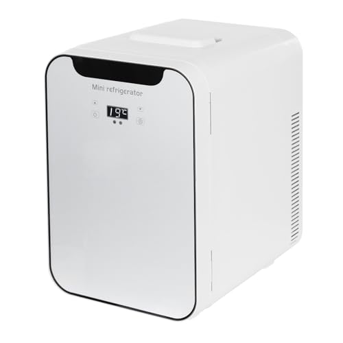 panfudongk Mini Nevera Pequeña Nevera 20L Portátil Silenciosa Oficina Coche Dormitorio Cosméticos Medicamentos