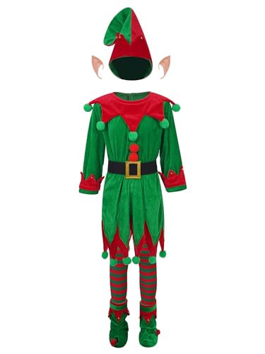 Disfraz de Elfo Infantil para Niñas con Vestido de Terciopelo