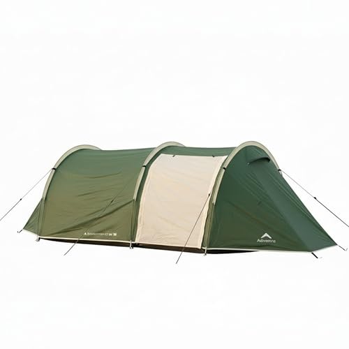 Image of 4 Person Camping Tent | Waterproof 1200mm | Ventilation Windows |Portable | ET1104 | Green