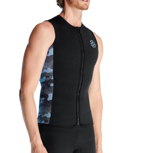Men's Sleeveless Wetsuit Top Neoprene Diving Vest Front Zip for Water Sports Kayaking Swimming- Medium miniatura 2