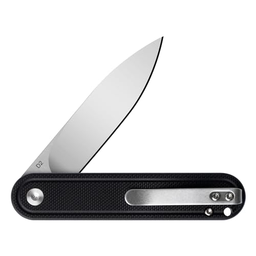Image of OLITANS G040 Pocket Knife, 2.75'' D2 Steel Blade G10 handle, Small EDC Knife with Pocket Clip for Men Women, 2.1oz