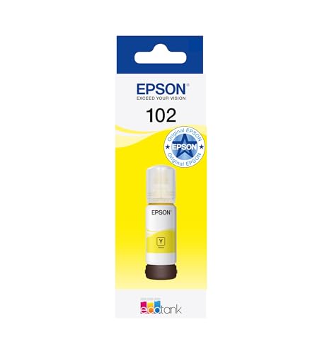 Epson 102 Cartucho de Tinta Amarillo 70ml, Ya disponible en Amazon Dash Replenishment, Normal