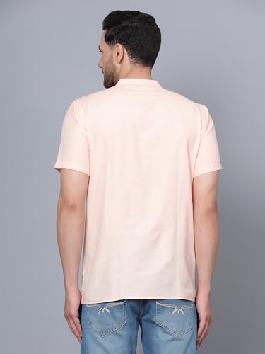 Image of LATEST CHIKAN Men's Cotton Regular Casual Strped Short Kurta Half Sleeves - (SK-LJ.DS.AS)