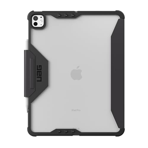 Image of Urban Armor Gear UAG Designed for iPad Pro 13 inch Folio Case (8th /7th Gen, M5 /M4) (A3360, A3361, A3362) Plyo LT Rugged Protective Cover with Multi-Angle Adjustable Stand and Pencil Holder - Ice /Black