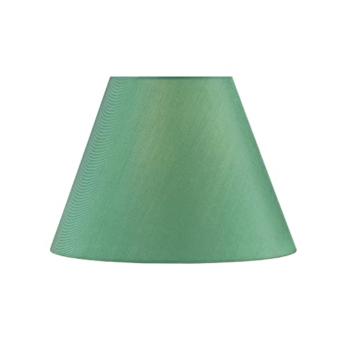 Image of Aspen Creative 32135 Transitional Empire Shape Spider Construction Lamp Shade in Green, 6 inch Top x 12 inch Bottom x 9 inch Slant Height