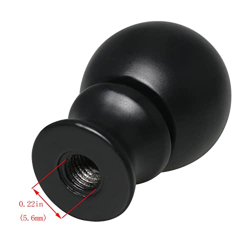 image for DGBRSM 1-1/2 Inch Lamp Finial Oil Rubbed Black Steel Ball Knob Lamp Sh