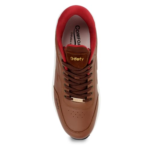 G-DEFY StarGlide Men’s Orthopedic Leather Work Shoes | Premium Walking Sneakers with VersoShock® AirCloud Sole for All-Day Comfort, Long Standing & Active Support | Free Custom Orthotic2