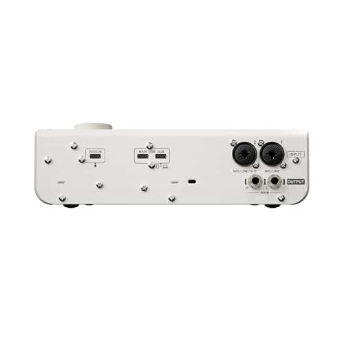 Image of Yamaha URX22 4-In / 2-Out Dual USB-C Audio Interface With Touchscreen, Includes Cubase Al, WaveLab Cast, Basic FX Suite, and Steinberg Plus Software Bundle, White URX22 W | 32-Bit /192khz, 4.3 Touchscreen, Dsp Effects, Includes Cubase AI and Wavelab Cast