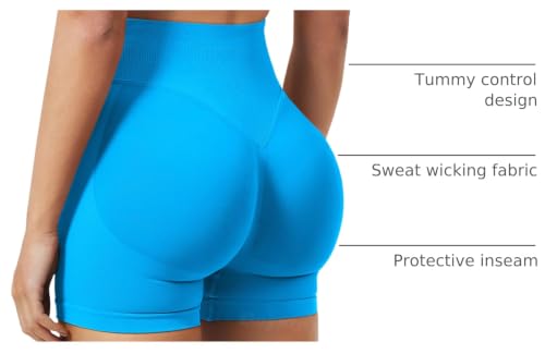 Image of VOYJOY Women Workout Impact Shorts 2.5 inch / 3.6 inch / 4.5 inch / 6 inch Scrunch Butt Booty | Tummy Control, High Waisted, Bike Short, Gentle Compression, for Women