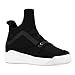 Mens Black High Top Sneakers Fashion Breathable Walking Shoes Stylish Basketball Shoes for Men Size 5.5