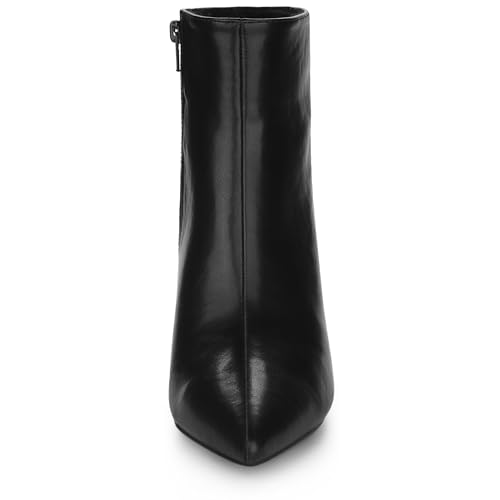 Allegra K Women's Clear Heel Pointed Toe Wedge Heels Ankle Boots3