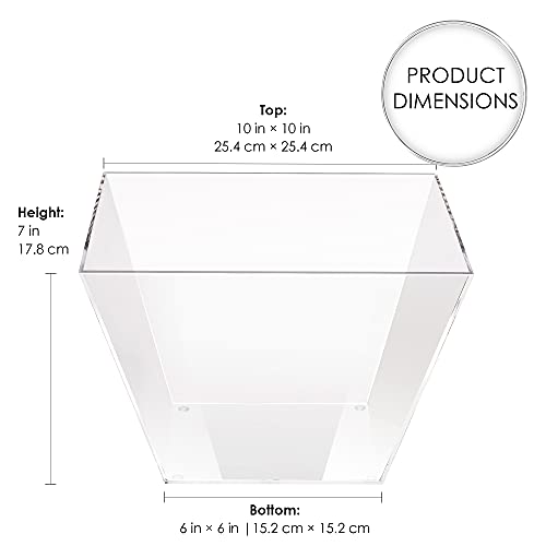 Elavain Acrylic Clear Bowl For Serving, Heavy Duty Punch Bowl, Extra Large Mixing Bowl, Elegant Square Salad Bowl For Party, Bridal Shower, Fruit, Snack & Chips, | Shatter Resistant | Capacity: 216 Oz #TOP2