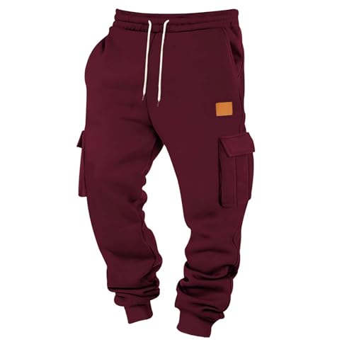 Fleece Lined Cargo Sweatpants for Men Big and Tall Plus Size Joggers Active Heavyweight Cargo Joggers with Pockets2