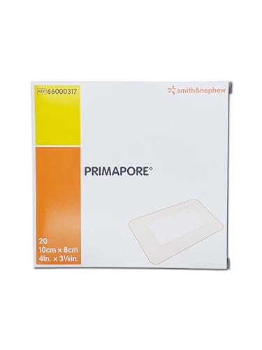 Smith+Nephew Primapore 8x10 cm | Samoprzylepny Opatrunek Wyspowy z Wkładem Chłonnym | Oddychający i Miękki | 20 Sztuk.