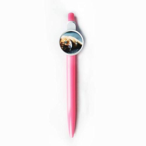 Stylo à bille rétractable bleu chat pour éviter les taches d'encre sur vos carnets