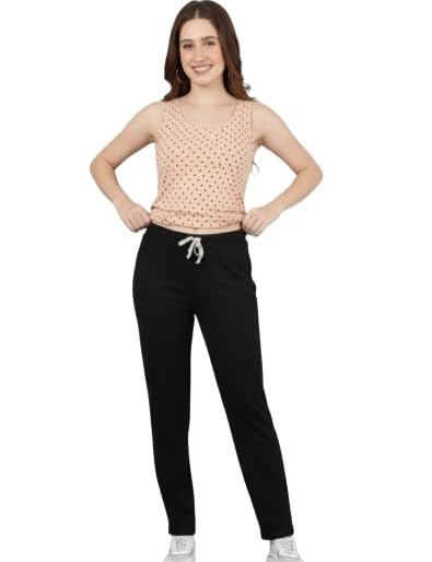 Image of DIAZ Women's Tank Top and Lower Set for Women | Stylish Cotton Co-Ord Set | Sleeveless Top & Jogger Lower for Women |Comfortable Stretchable Fabric 2-Piece Combo Set|women co ord set