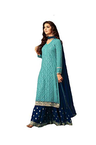 Image of Delisa Indian /Pakistani Eid Ramzan Special Ready to wear Plus Size Sharara /Plazzo Style Salwar Suit for Womens-Mohini