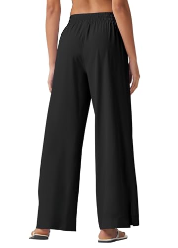 Willit Women's Wide Leg Pants Swim Beach Pants UPF 50+ Lightweight Travel Quick Dry Sun Protective 29" 31"