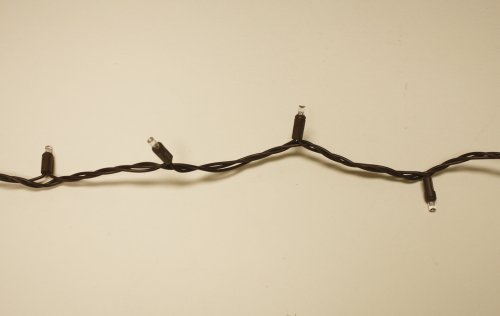 LED Christmas Light String 70 Warm White Wide Angle (5mm Concave) Lights on Brown Wire/Cord - Able to String Together up to 1,000 feet