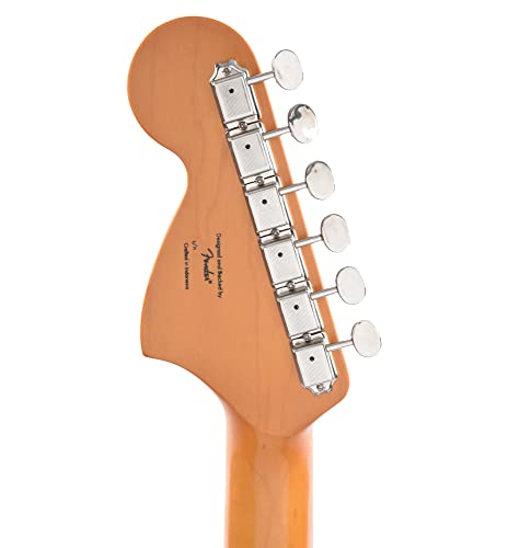 Squier Classic Vibe ’60s Mustang Competition – touche laurier – Lake Placid Blue avec rayures Bleu - Les Beatles, Paul McCartney, John Lennon, RIngo Starr, George Harrison Squier Classic Vibe '60s Mustang Competition - touche laurier - Lake Placid Blue avec rayures Bleu – Image 8