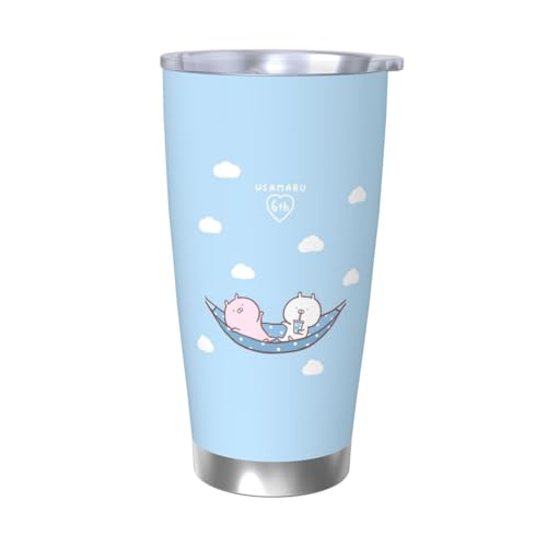 うさまる 水筒 真空断熱ケータイマグ 600ml ステンレスボトル 車用 直飲み 保温 保冷 フタ付きコーヒーカップ アウトドア 車のネイブに最適 スポーツタイプ ステンレスクールボトル 軽量 隔? 水筒 男の子 女の子