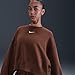 Nike, Women's, Sportswear Phoenix Fleece Over-Oversized Crew-Neck Sweatshirt, Fauna Brown/Sail, L
