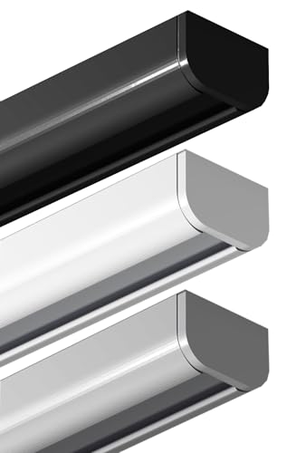 Garduna 120cm Gardinenschiene | weiss | Aluminium | patentierte Befestigung...