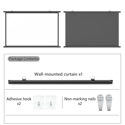 Pantalla Manual Retráctil para Proyector 72 pulg 16:9 miniatura 4