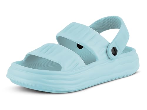 Keneye Soft Cushion and Comfortable Outdoor Adjustable Ankle Strap Dailyuse Casual Slide For Women Blue UK/IN-8 (B0CNVNP31M) Amazon Price History, Amazon Price Tracker