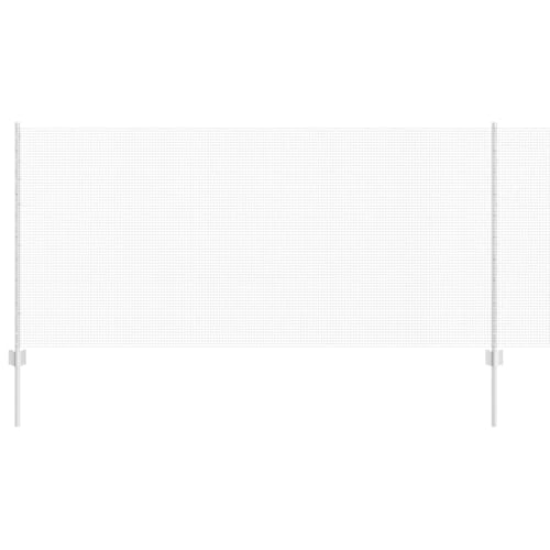 vidaXL Zaun mit Pfosten Silber 1 x 10 m Stahl, Verstellbare Außenumzäunung, moderner Gartenzaun, stabiler Raumteiler, vielseitige Sichtschutzlösung für Gärten