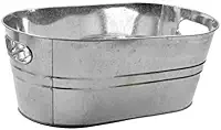 BALDE DE METAL GALVANIZADO RETANGULAR PARA CERVEJA 7,6L