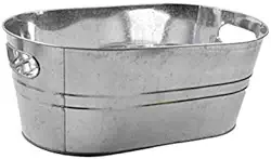 BALDE DE METAL GALVANIZADO RETANGULAR PARA CERVEJA 7,6L