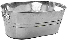 BALDE DE METAL GALVANIZADO RETANGULAR PARA CERVEJA 7,6L