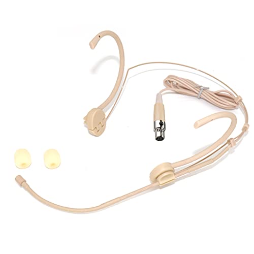 Xgwth Foldable Headset Microphone Condenser Omnidirectional Double Over Ear Earset Headworn Mic Compatible With Shure Wireless System Bodypack Transmitter With 1.2M Cable Mini Xlr 4 Pin Ta4F Plug #TOP6