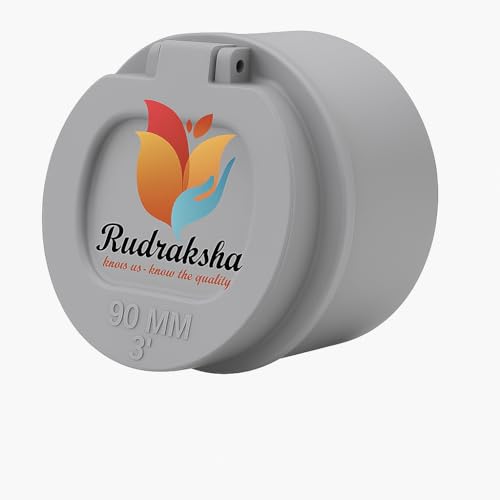 Image of Rudraksha PVC Drain Pipe Flip Valve Cap -| Anti-Rat & Insect Guard | Grey Drainage Fitting Cover for Waste Water Pipes - Indoor & Outdoor Use (90mm-3 Inch)