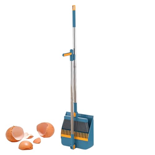 Set di spazzole e polvere - Spazzatrice pieghevole, strumento di pulizia in piedi | compatto con scopa a manico lungo, spazzatrice da pavimento in camera da cucina, collettore di sporco casa