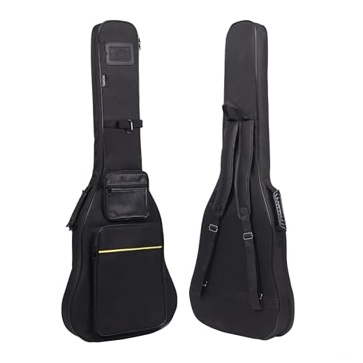 PPOPPO 39 40 Inch Electric Guitar Gig Bag, 0.35" Thick Padded Oxford Fabric, Waterproof & Shockproof Gig Bag, Multi-Pocket Design with Shoulder Straps & Side Handle​, Sleek Black Design