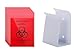 AmeriCan Goods Biohazard Acrylic Waste Bag Holder Stand Dispenser with 50/Pk Disposable Biohazard Adhesive Waste Bags 9
