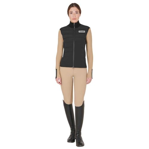 Smanicato donna Equestro XS veste technique zippée col haut à côtes