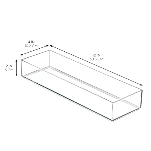 Papelera transparente InterDesign 28142M6 de plástico resistente para baño 4