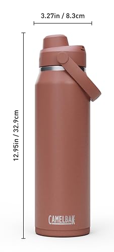 Image of CamelBak Thrive Chug Insulated Stainless Steel Water Bottle, Cold Retention with High Flow Lid for Everyday Hydration and Active Use, 32oz, Sierra Red